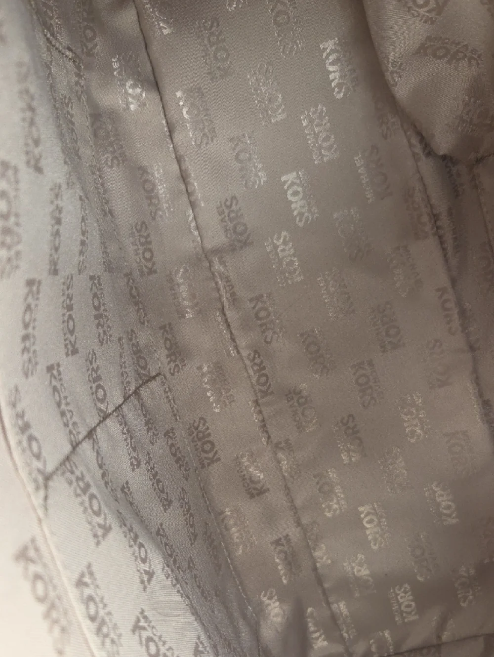 Michael Kors Metallic Saffiano Satchel with Gold Hardware